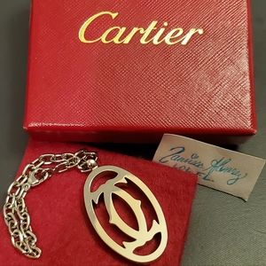 SOLD: Cartier Logo Double CCs Keychain/Charm